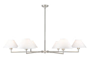 Z-Lite - 744-63R-BN - Six Light Chandelier - Leila - Brushed Nickel
