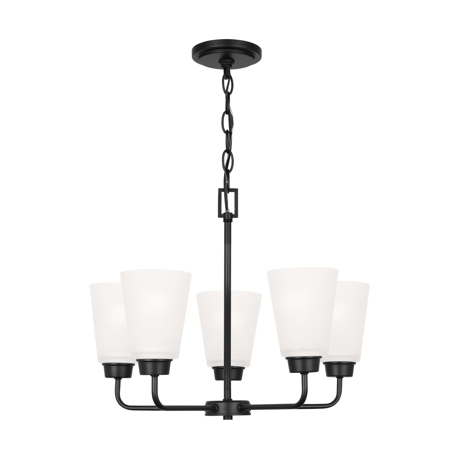 Generation Lighting - 3115205-112 - Five Light Chandelier - Kerrville - Midnight Black