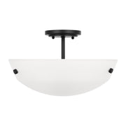 Generation Lighting - 7715202-112 - Two Light Semi-Flush Convertible Pendant - Kerrville - Midnight Black