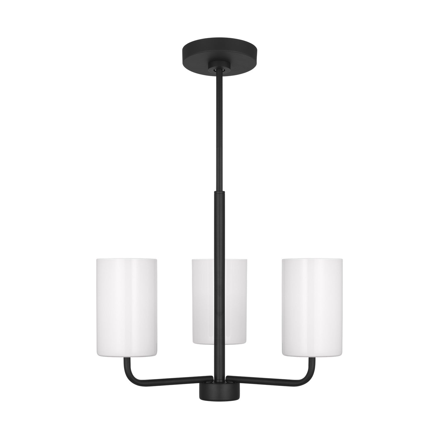 Generation Lighting - GLC1003MBK - Three Light Chandelier - Rhett - Midnight Black