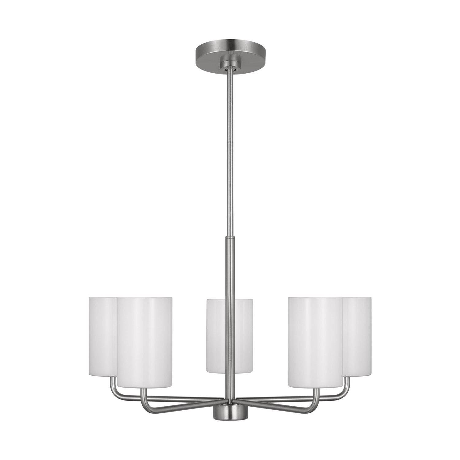 Generation Lighting - GLC1015BS - Five Light Chandelier - Rhett - Brushed Steel