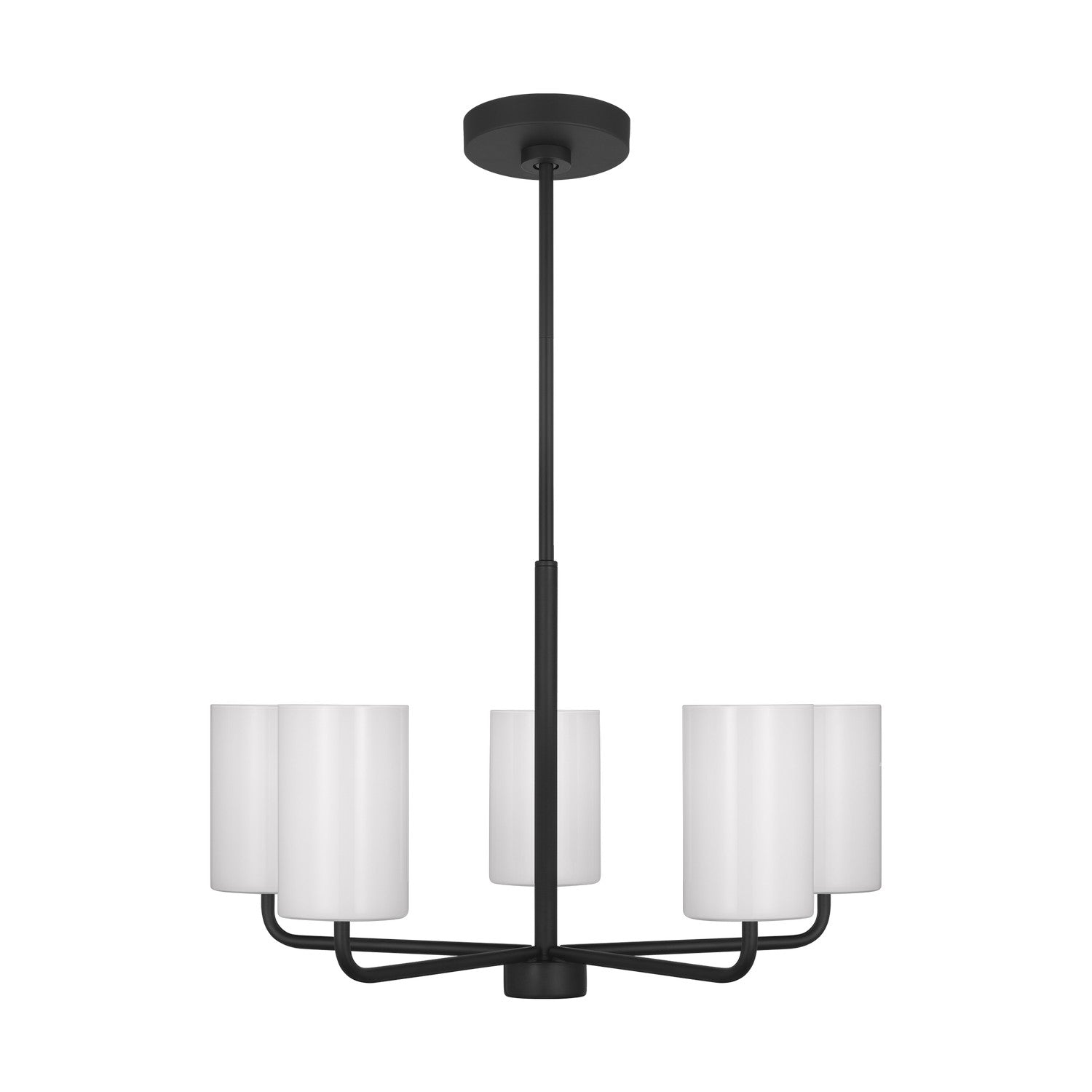 Generation Lighting - GLC1015MBK - Five Light Chandelier - Rhett - Midnight Black