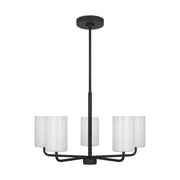 Generation Lighting - GLC1015MBK - Five Light Chandelier - Rhett - Midnight Black