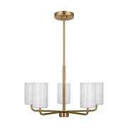 Generation Lighting - GLC1015SB - Five Light Chandelier - Rhett - Satin Bronze
