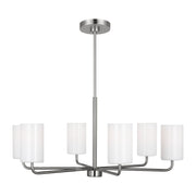 Generation Lighting - GLC1026BS - Six Light Chandelier - Rhett - Brushed Steel