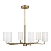 Generation Lighting - GLC1026SB - Six Light Chandelier - Rhett - Satin Bronze