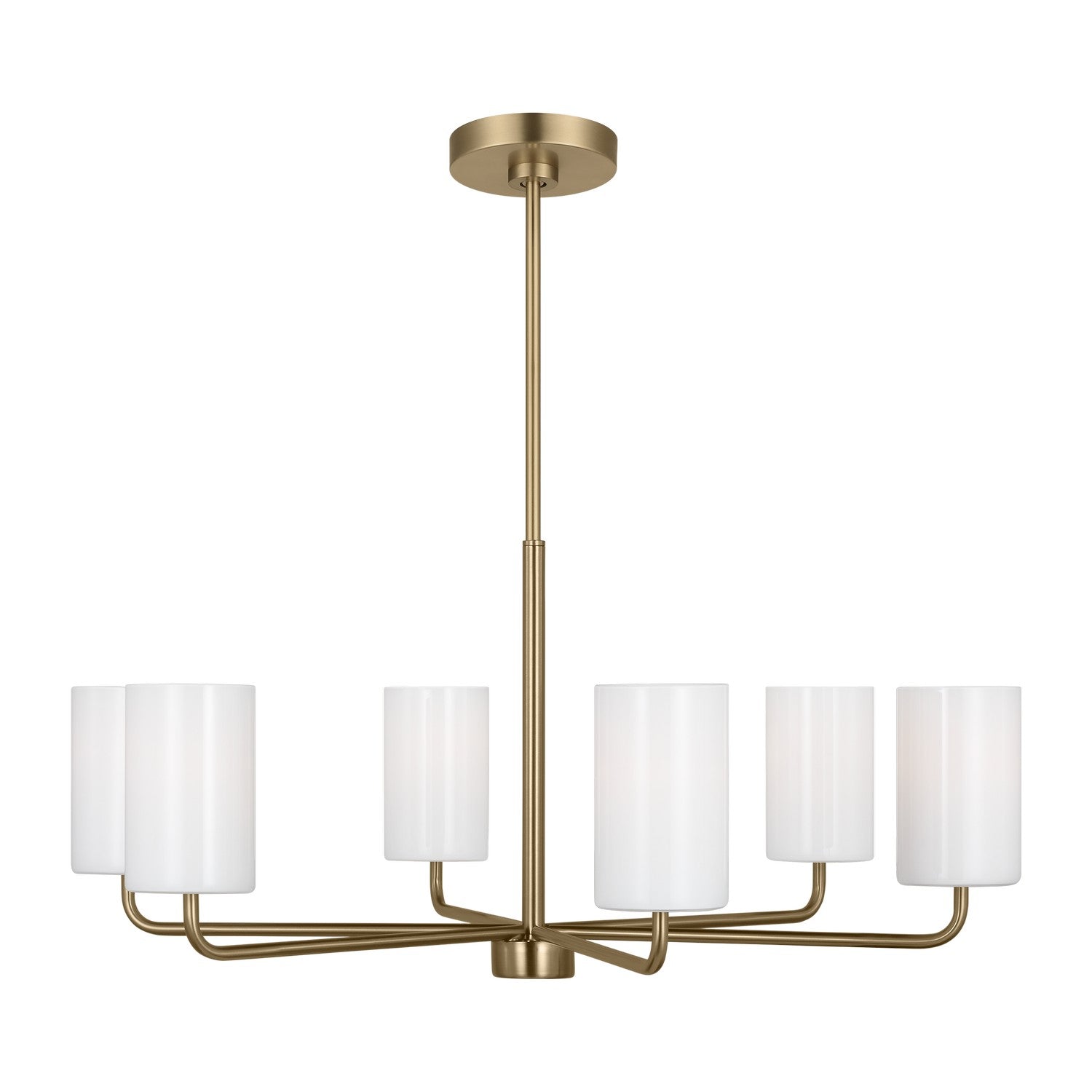 Generation Lighting - GLC1026SB - Six Light Chandelier - Rhett - Satin Bronze