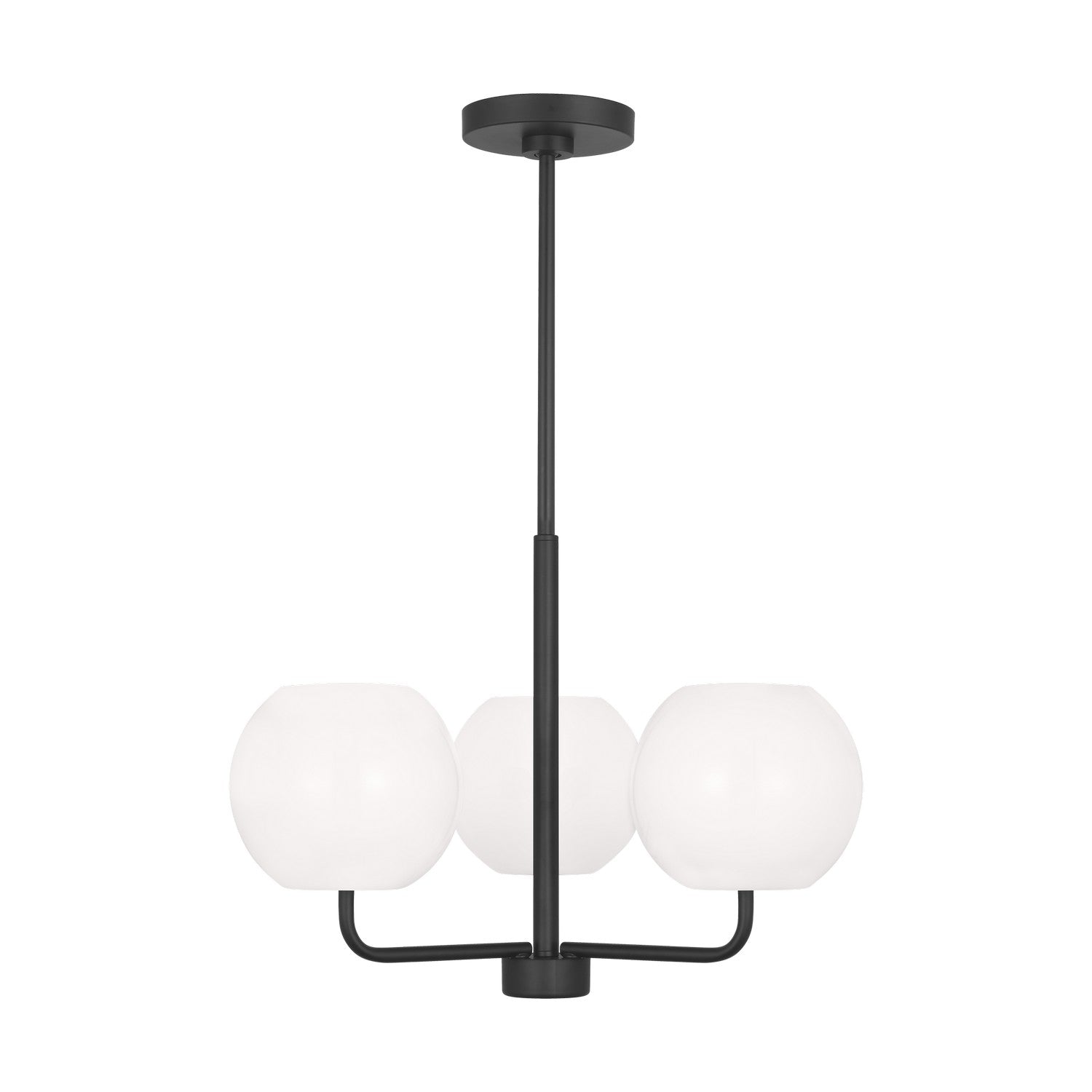 Generation Lighting - GLC1043MBK - Three Light Chandelier - Rory - Midnight Black