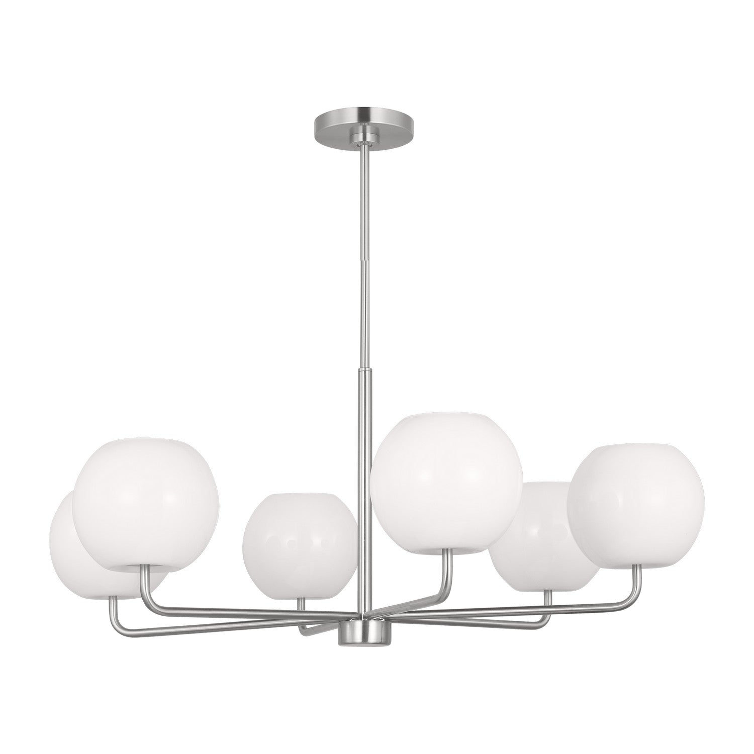 Generation Lighting - GLC1066BS - Six Light Chandelier - Rory - Brushed Steel