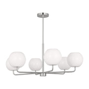 Generation Lighting - GLC1066BS - Six Light Chandelier - Rory - Brushed Steel