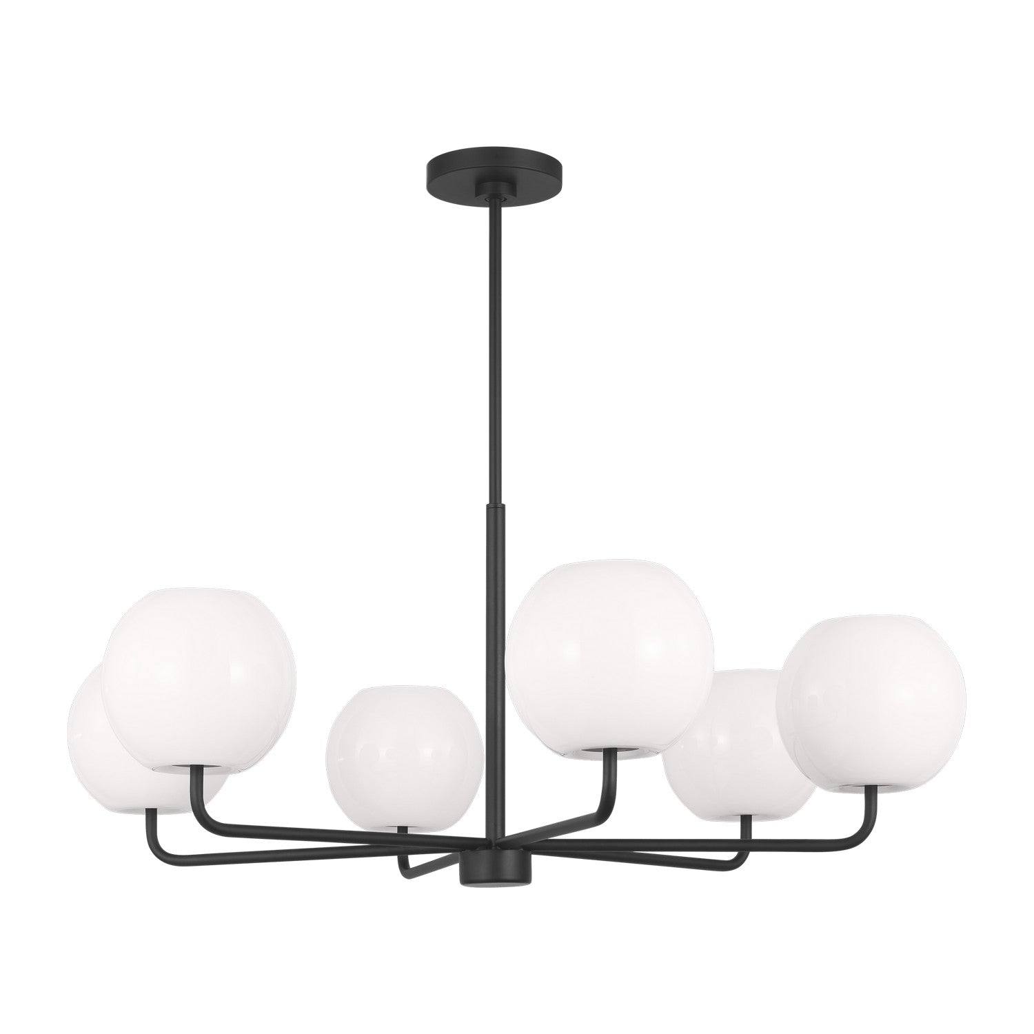 Generation Lighting - GLC1066MBK - Six Light Chandelier - Rory - Midnight Black