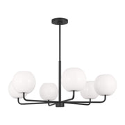 Generation Lighting - GLC1066MBK - Six Light Chandelier - Rory - Midnight Black