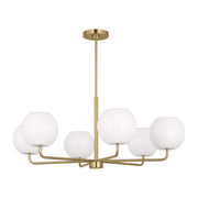 Generation Lighting - GLC1066SB - Six Light Chandelier - Rory - Satin Bronze
