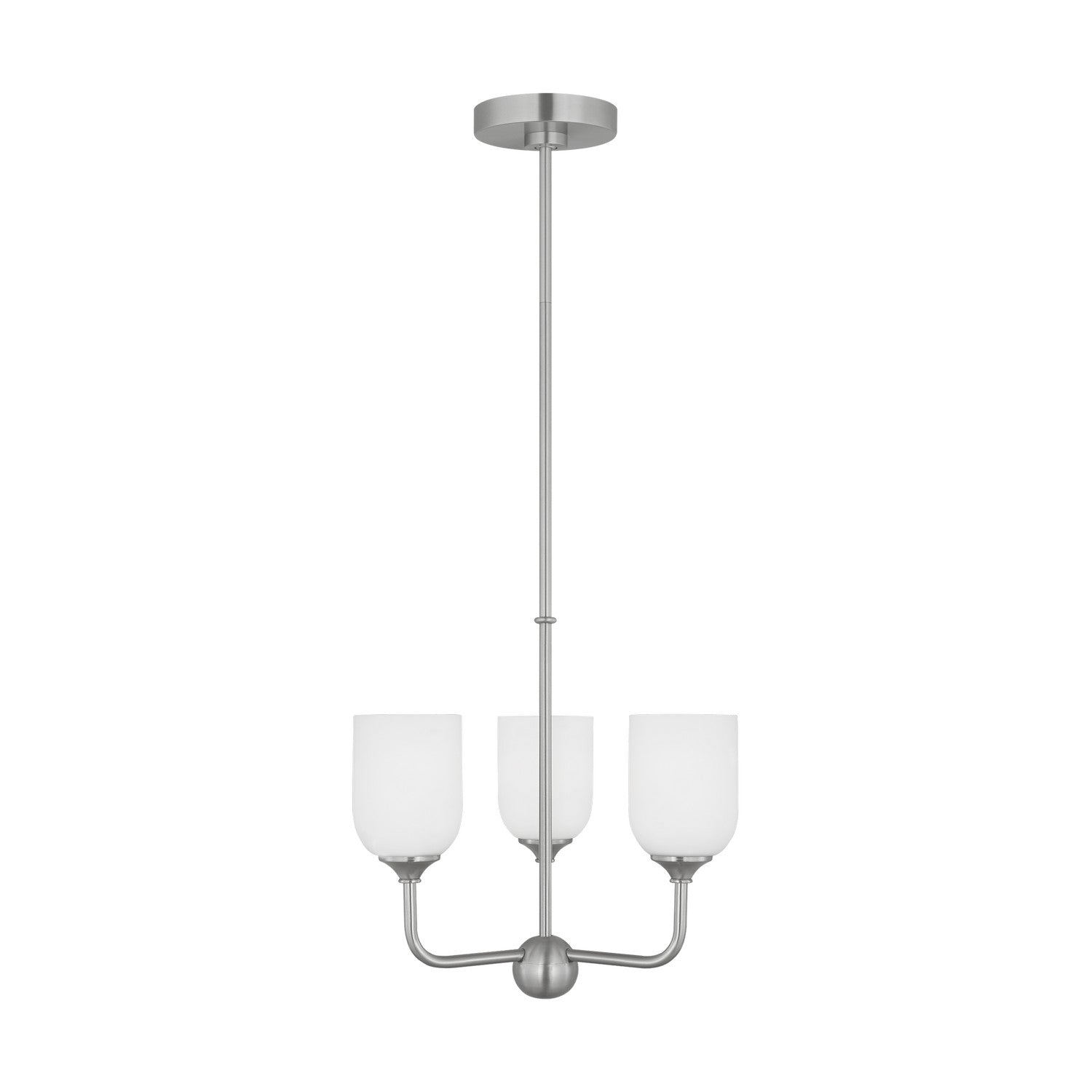 Generation Lighting - GLC1073BS - Three Light Chandelier - Emile - Brushed Steel