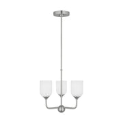 Generation Lighting - GLC1073BS - Three Light Chandelier - Emile - Brushed Steel
