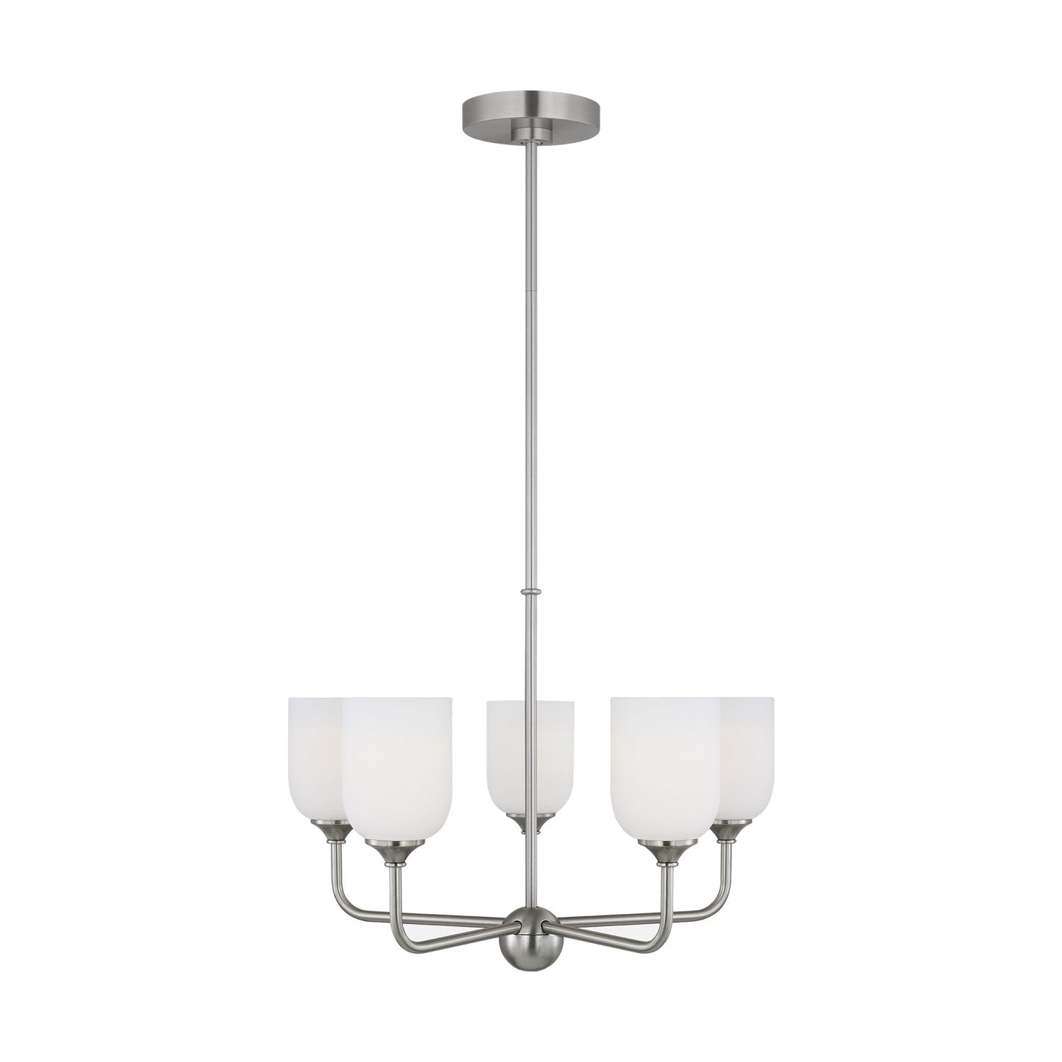 Generation Lighting - GLC1085BS - Five Light Chandelier - Emile - Brushed Steel