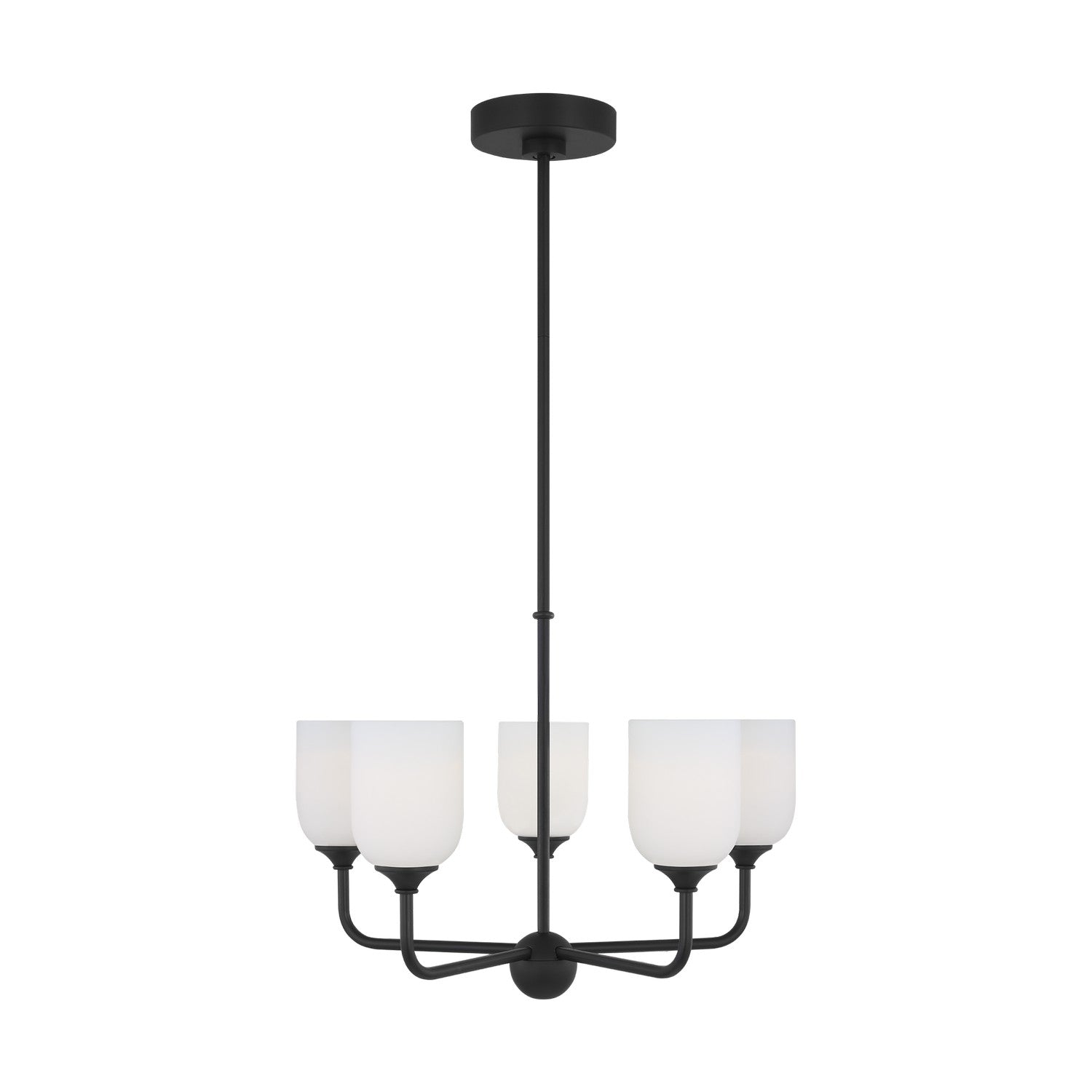 Generation Lighting - GLC1085MBK - Five Light Chandelier - Emile - Midnight Black