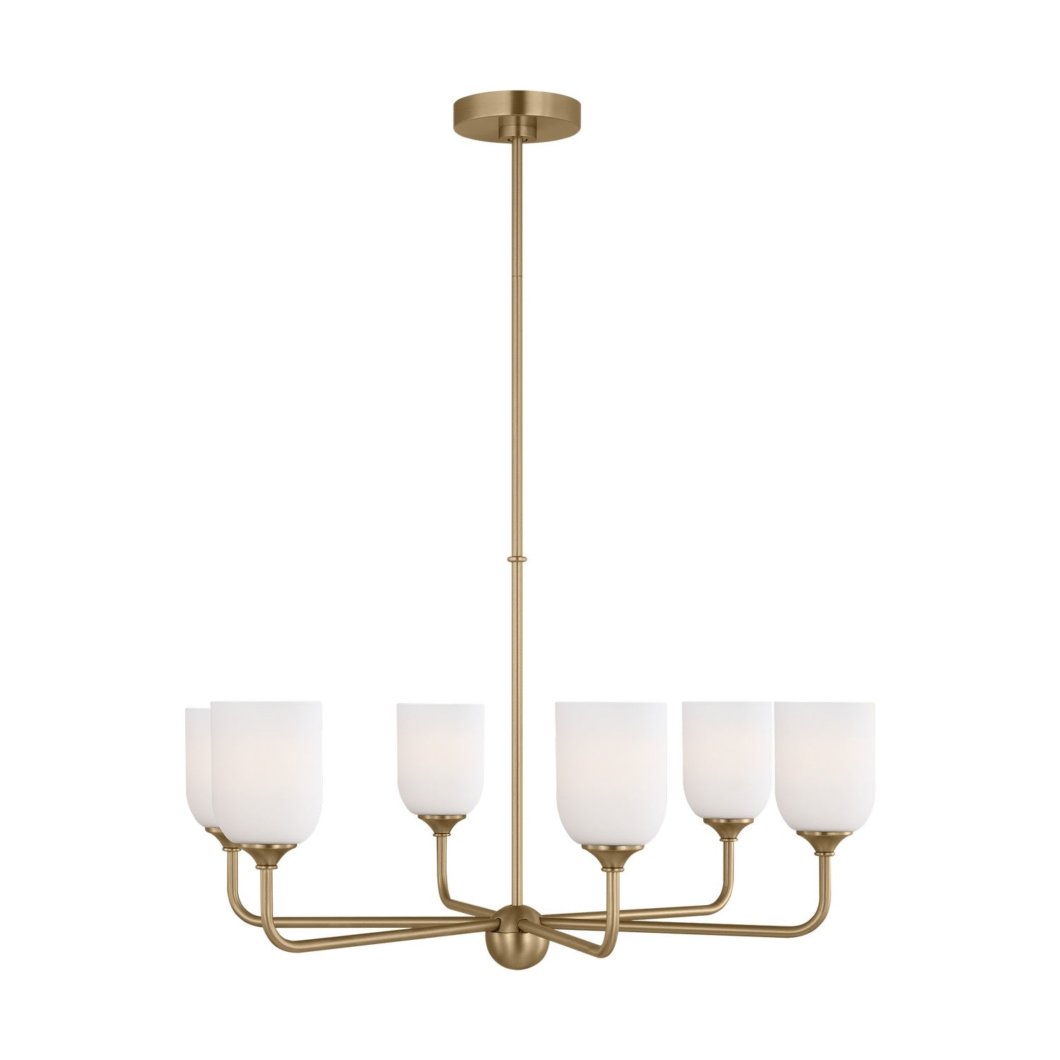 Generation Lighting - GLC1096SB - Six Light Chandelier - Emile - Satin Bronze