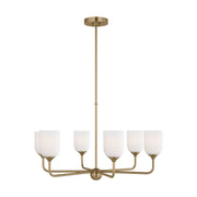 Generation Lighting - GLC1096SB - Six Light Chandelier - Emile - Satin Bronze