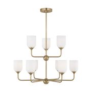 Generation Lighting - GLC1109SB - Nine Light Chandelier - Emile - Satin Bronze