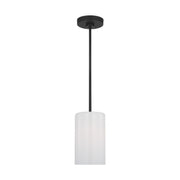 Generation Lighting - GLP1001MBK - One Light Mini Pendant - Rhett - Midnight Black