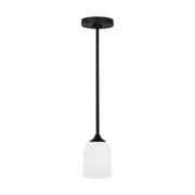 Generation Lighting - GLP1021MBK - One Light Mini Pendant - Emile - Midnight Black
