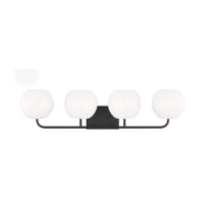 Generation Lighting - GLV1014MBK - Four Light Vanity - Rory - Midnight Black
