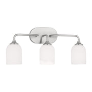 Generation Lighting - GLV1023BS - Three Light Vanity - Emile - Brushed Steel