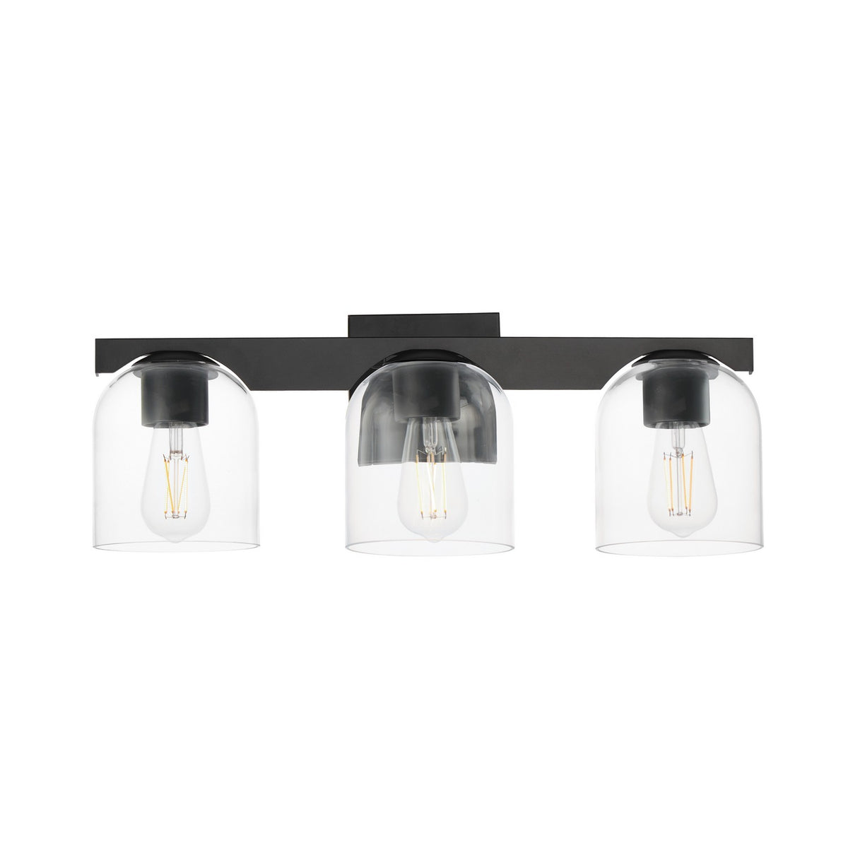 Maxim - 21233CLBK - Three Light Bath Vanity - Scoop - Black