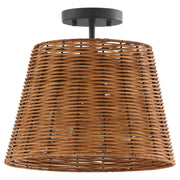 Quorum - 2893-13-59 - Three Light Semi Flush Mount - Robinson - Matte Black