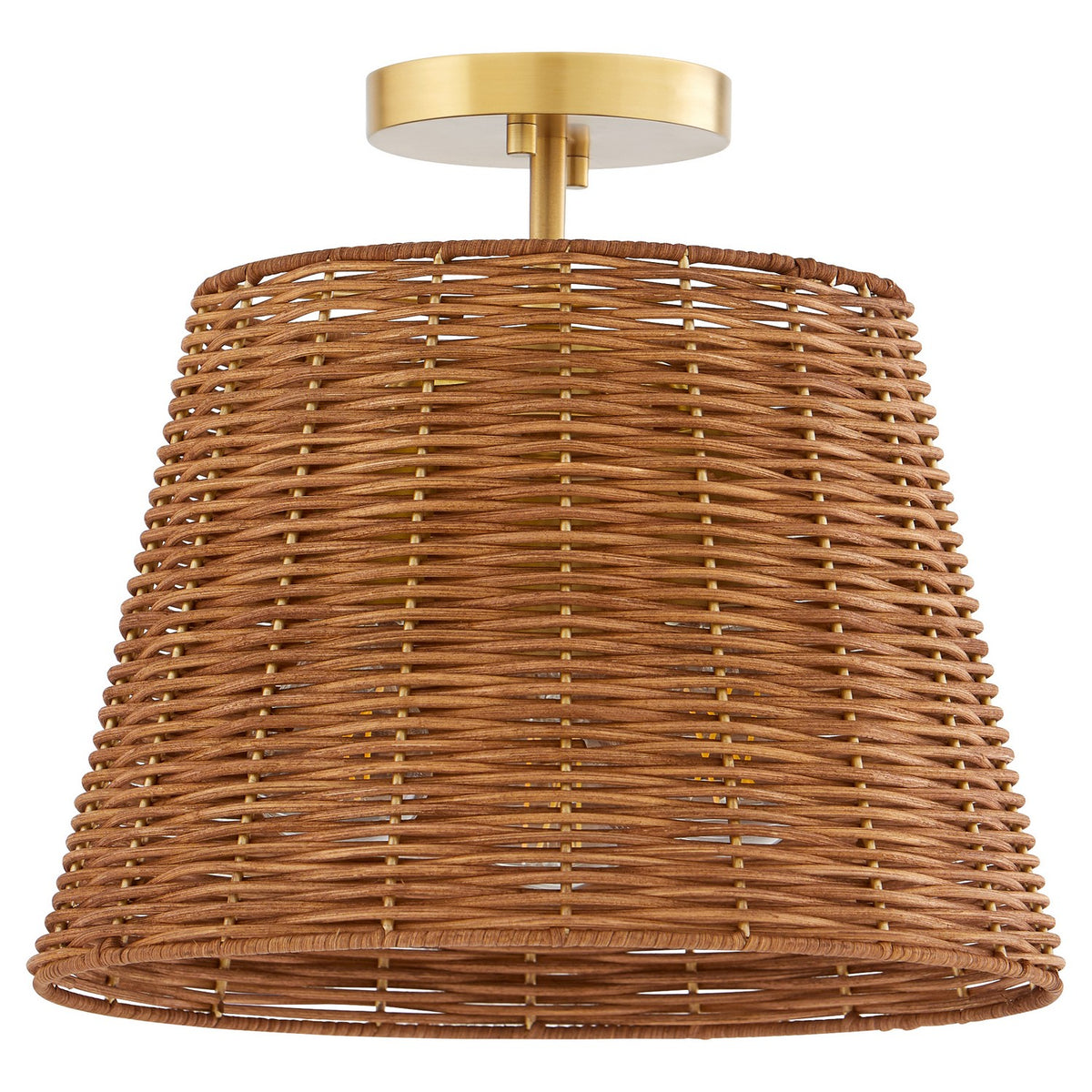Quorum - 2893-13-80 - Three Light Semi Flush Mount - Robinson - Aged Brass