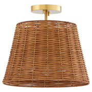 Quorum - 2893-13-80 - Three Light Semi Flush Mount - Robinson - Aged Brass