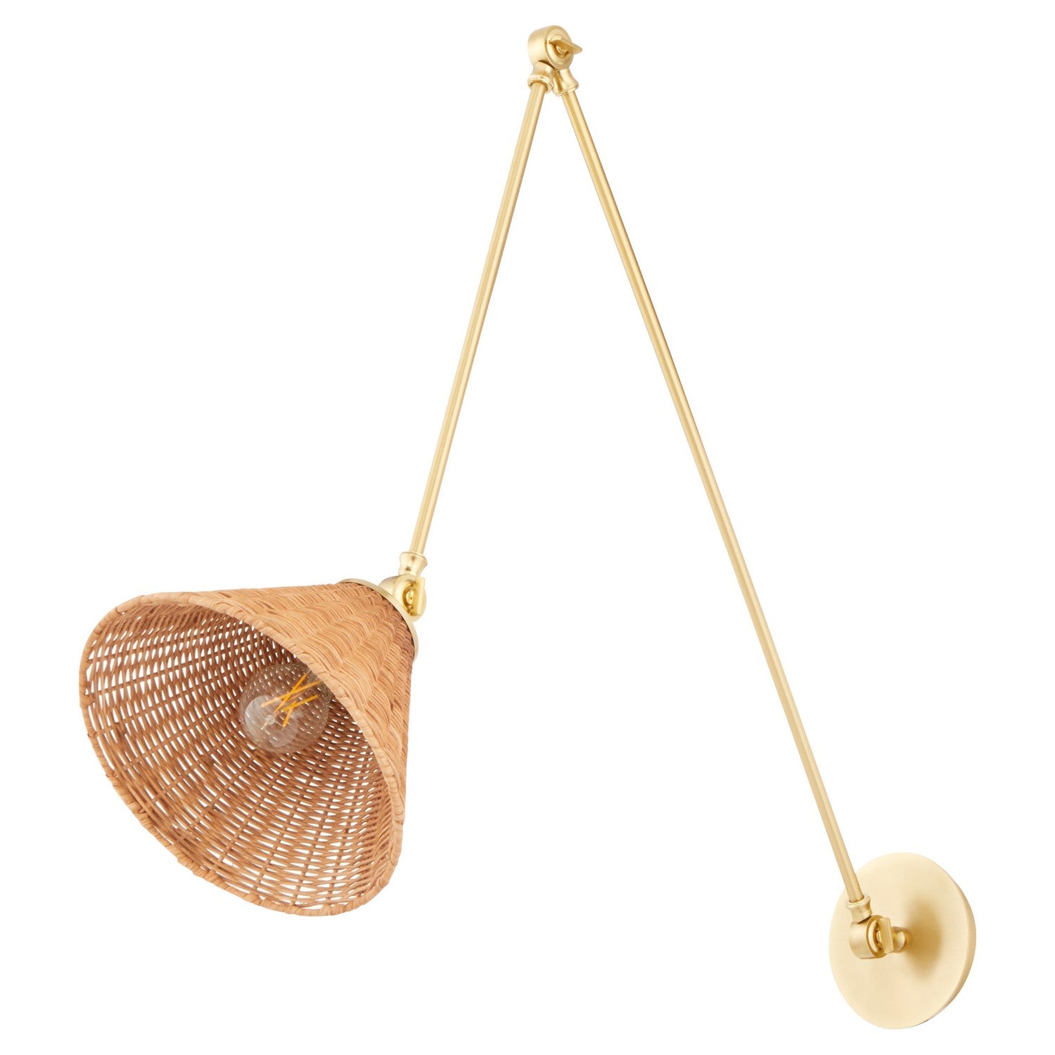 Quorum - 5394-80 - One Light Wall Mount - Robinson - Aged Brass