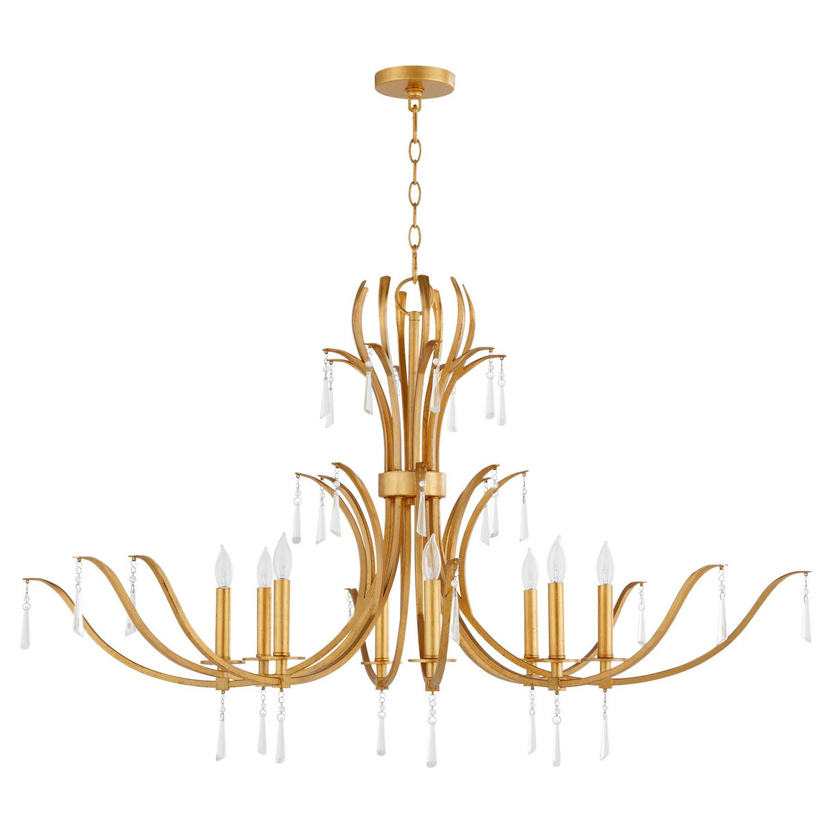 Quorum - 620-8-74 - Eight Light Chandelier - Majesty - Gold Leaf