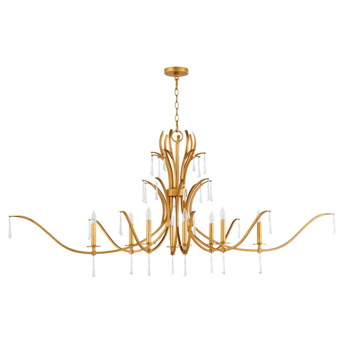 Quorum - 621-8-74 - Eight Light Chandelier - Majesty - Gold Leaf