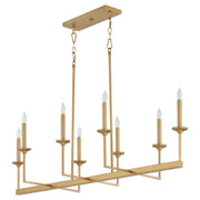 Quorum - 6505-8-80 - Eight Light Linear Chandelier - Eldorado - Aged Brass