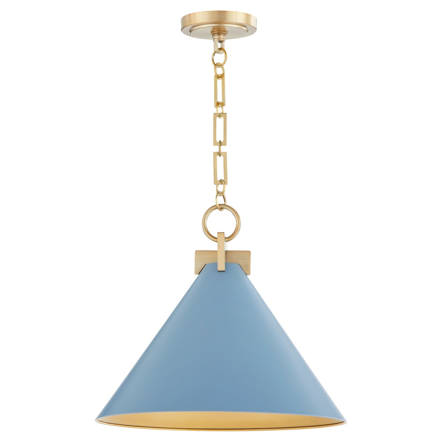 Quorum - 68-16-1280 - One Light Pendant - Jackson - Blue|Aged Brass