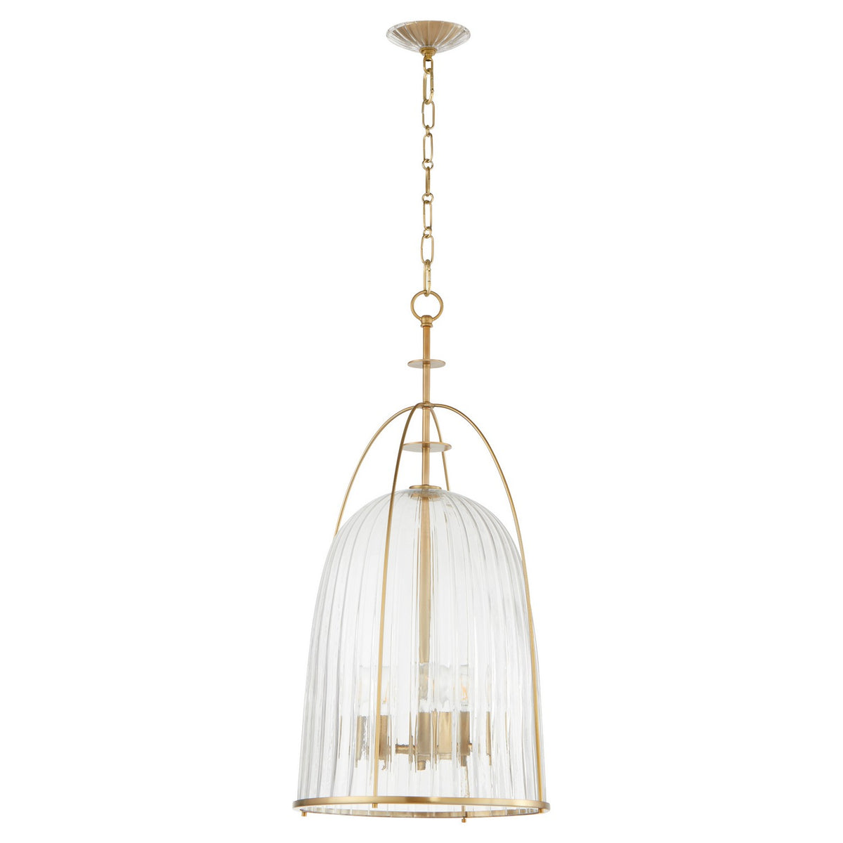 Quorum - 864-3-80 - Three Light Pendant - Alice - Aged Brass