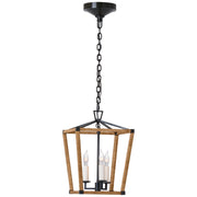 Visual Comfort Signature - CHC 5875AI/NRT - LED Lantern - Darlana Wrapped - Aged Iron and Natural Rattan