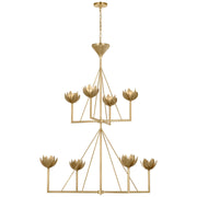 Visual Comfort Signature - JN 5006AB - Eight Light Chandelier - Alberto - Antique-Burnished Brass