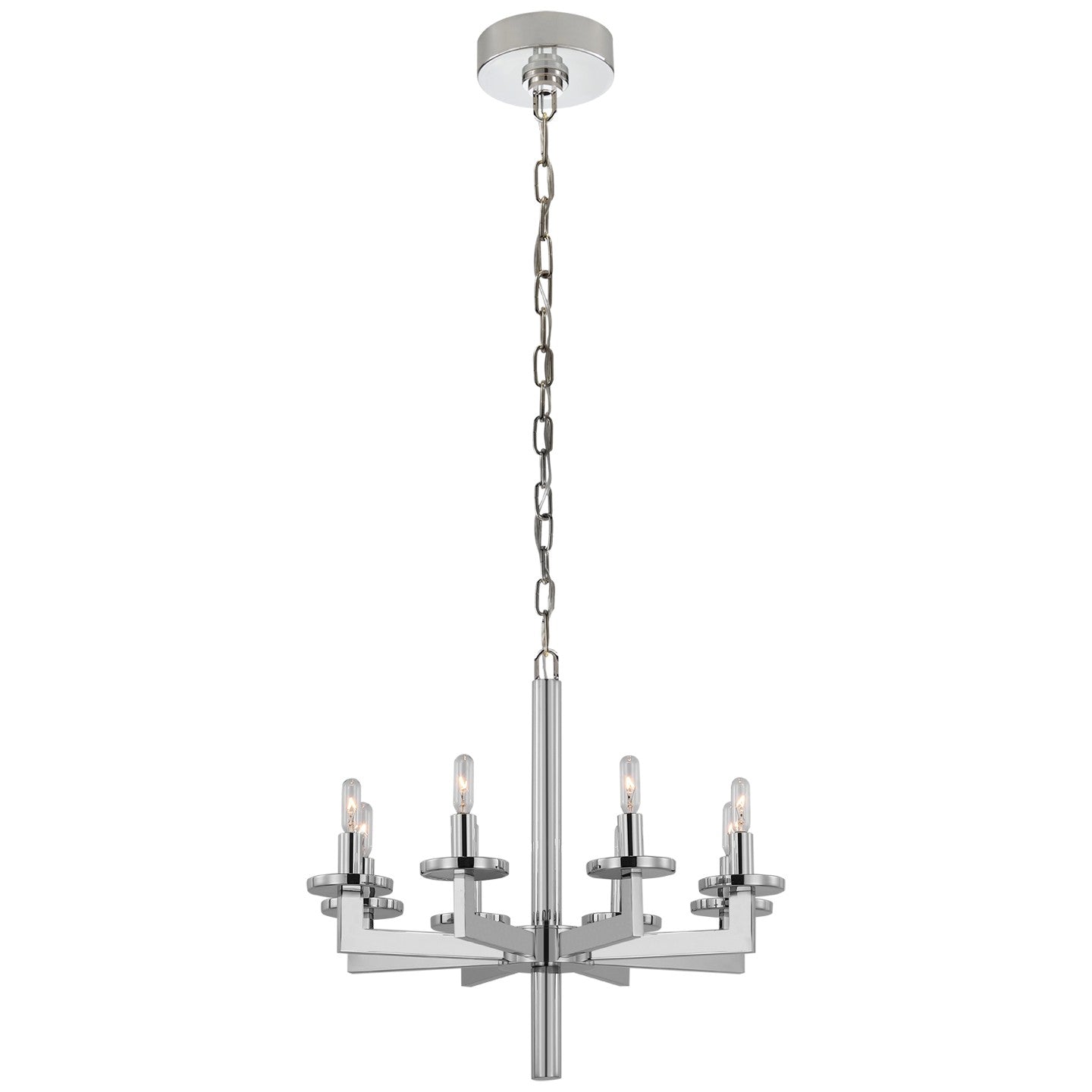 Visual Comfort Signature - KW 5200PN - Eight Light Chandelier - Liaison - Polished Nickel