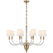 Visual Comfort Signature - TOB 5032HAB-L - Eight Light Chandelier - Vivian - Hand-Rubbed Antique Brass