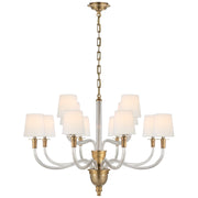 Visual Comfort Signature - TOB 5033HAB-L - 12 Light Chandelier - Vivian - Hand-Rubbed Antique Brass