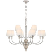 Visual Comfort Signature - TOB 5033PN-L - 12 Light Chandelier - Vivian - Polished Nickel