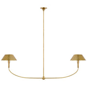 Visual Comfort Signature - TOB 5728HAB-HAB - LED Linear Chandelier - Turlington - Hand-Rubbed Antique Brass