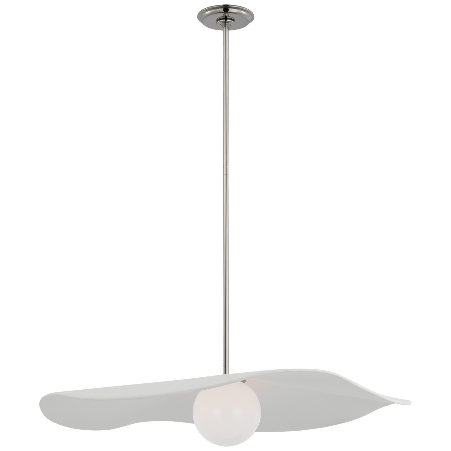 Visual Comfort Signature - WS 5040PN-WHT - LED Pendant - Mahalo - Polished Nickel