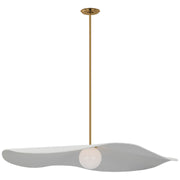 Visual Comfort Signature - WS 5042HAB-WHT - LED Pendant - Mahalo - Hand-Rubbed Antique Brass
