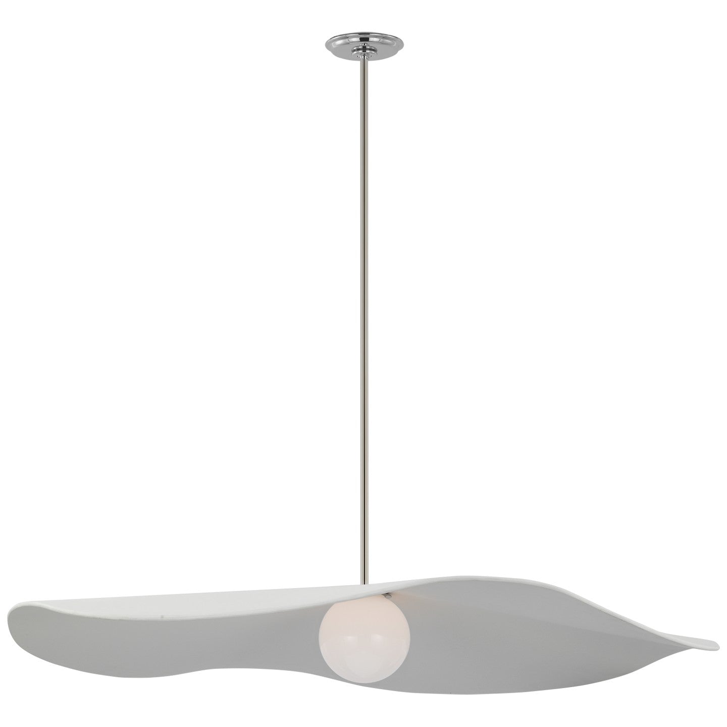 Visual Comfort Signature - WS 5042PN-WHT - LED Pendant - Mahalo - Polished Nickel