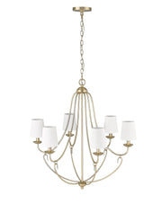 Millennium - 12106-MG - Six Light Chandelier - Eisley - Modern Gold