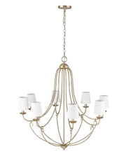 Millennium - 12108-MG - Eight Light Chandelier - Eisley - Modern Gold